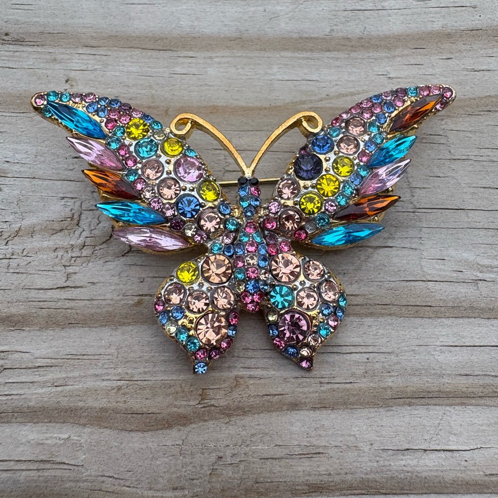 Brooch Colorful Butterfly - Picture 3 of 3